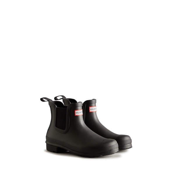 Hunter Classic Black Ankle Boots - Picture 1 of 9